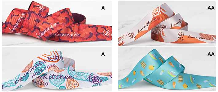 Cintas estampadas con diseños variados: flores rojas, motivos de cocina y utensilios en colores vivos.