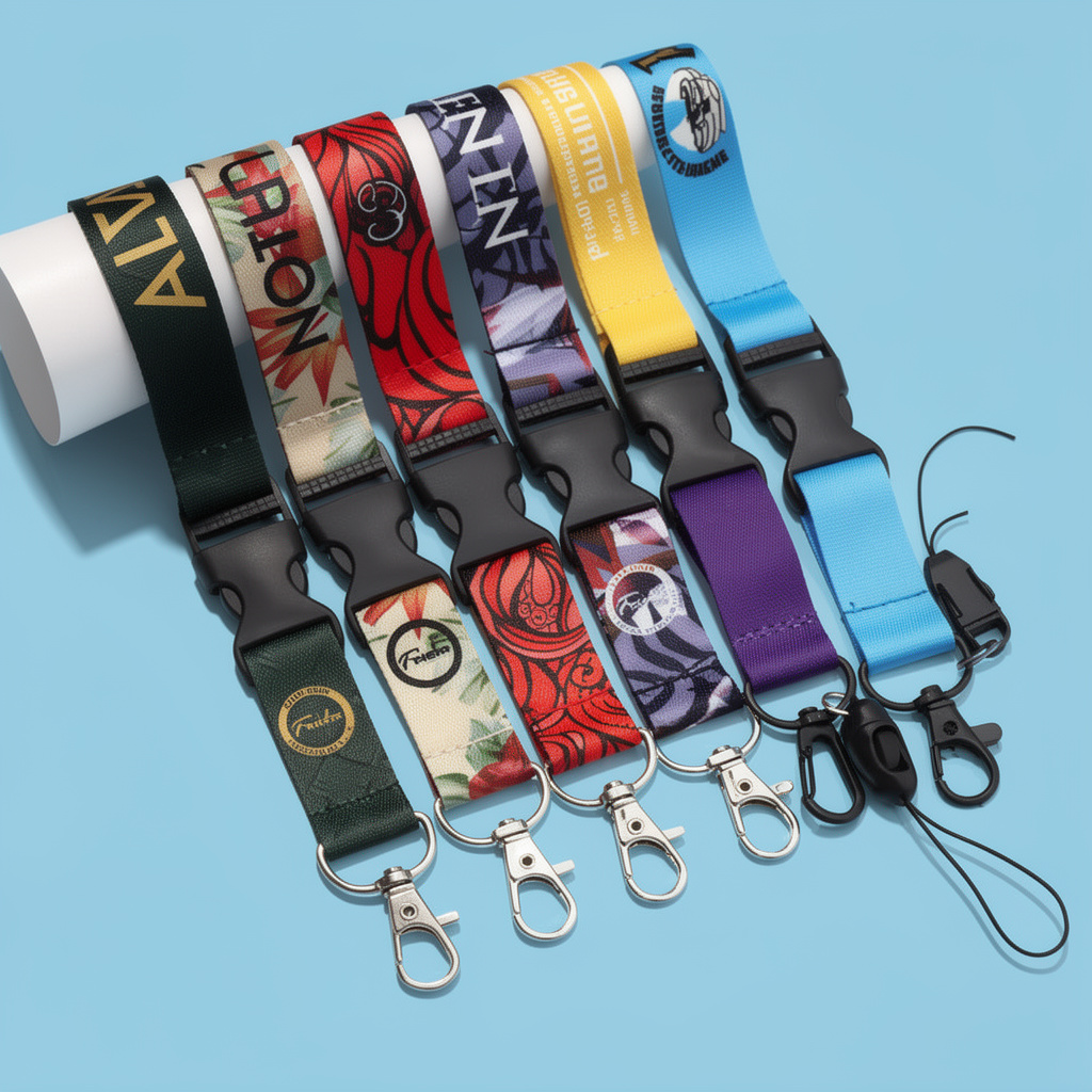 6 lanyards con hebilla mochila y mosquetones